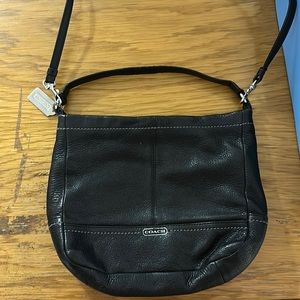 Black coach leather crossbody/ purse